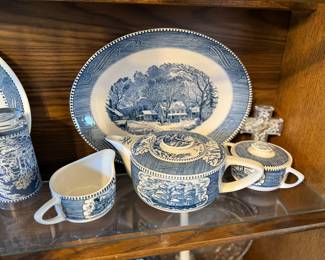 Currier & Ives Dinnerware - Imperial Blue
