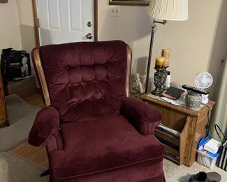 Burgundy rocker recliner, we have two of these items 