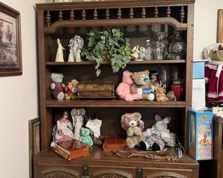 Wood dresser with bookcase on top - available for pre-sale