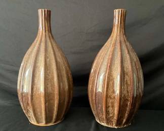 Twin Plated Ceramic Vases