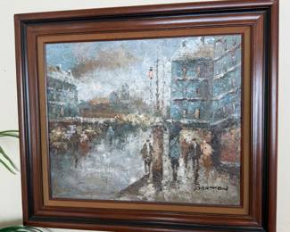 EDWARD BARTON ORIGINAL OIL ON CANVAS PAINTING