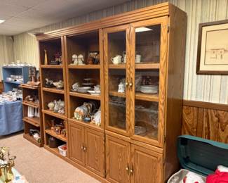 OAK 3 PIECE CABINET SET