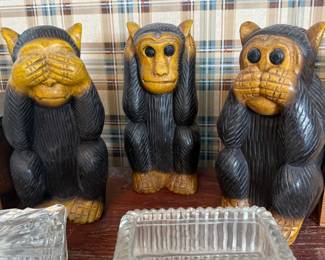 HEAR NO EVIL, SPEAK NO EVIL, SEE NO EVIL MONKIES