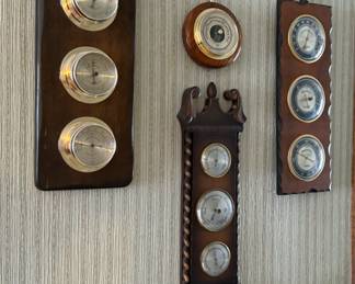 COLLECTION OF BAROMETERS