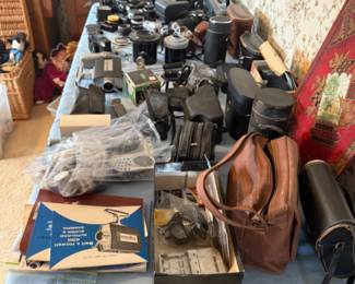 TONS OF CAMERAS AND PHOTOGRAPHY EQUIPMENT