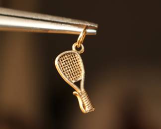 14k Tennis Racket Charm