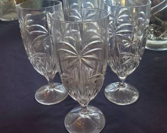 Crystal goblets/ palm tree