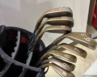 Ping irons and golf bag