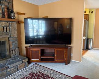 1 yr old 75” tv, tv stand (sold separately)