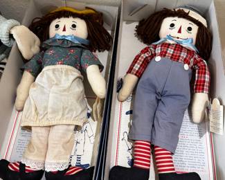Raggedy Ann and Andy Dolls. Great condition