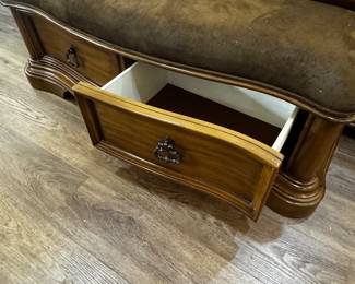 foot bench with drawers $100