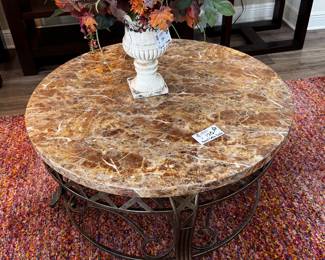 round "marble" top table