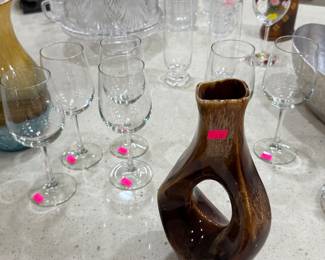 glasses and pit