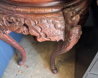 Carved round table 