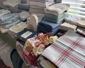 Lots of pretty linens