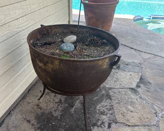 Large Cast Iron Caldron 
