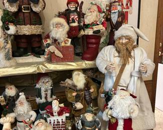 Tons of Vintage very rare Christmas Santas