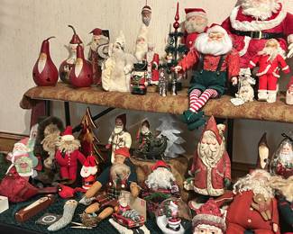 Joyce Tapply Bingham Original, Connie Krizner, Vaillancourt Folk Art, Vivian's Limited Edition, Poliwoggs Collection handmade Christmas Decor