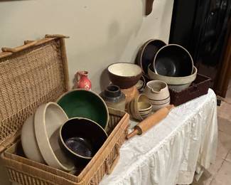 Vintage Clay glazed mixing bowls