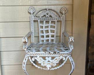 Vintage Cast Iron Doll / Planter Chair