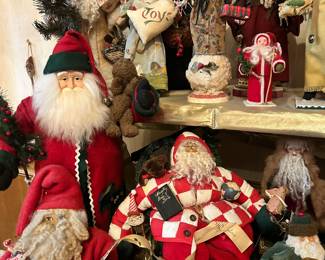 Tons of Vintage very rare Christmas Santas