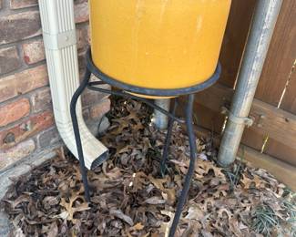 Iron Plant Stand with Ceramic Pot