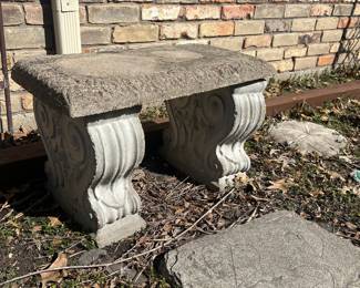 Concrete Garden Bench