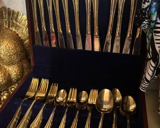 Gold Tone Flatware