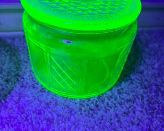 Uranium Glass Jar