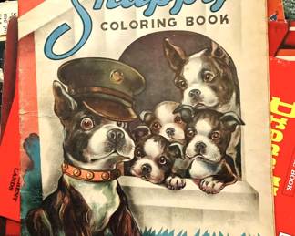 We have a large stack of Vintage Coloring / Paint Books (all with some coloring) for sale. Great Graphics, and nostalgia.