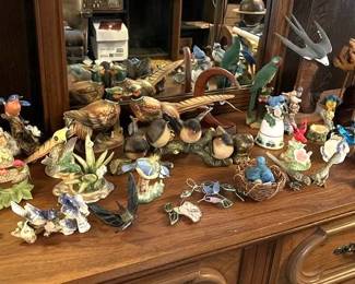 Large Lot of Bird Figurine's.