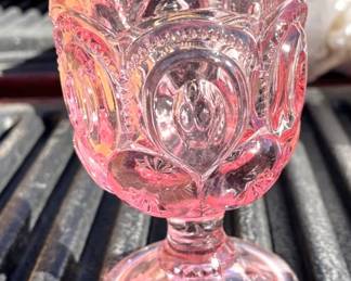 Rare Pink Moon and Stars Goblet. This is the only piece of this color that we have.