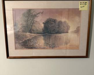Ben Hampton "Evening Lillies" Wall Picture Framed $150