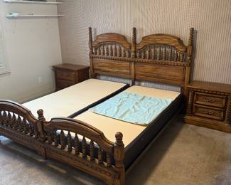 Master Bed Room Set, King Bed, Dresser w/Mirror, Night Stands, Chest of Drawers $800