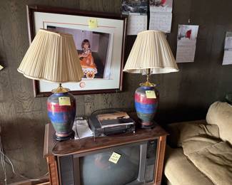 Lamps with Shades $15 Each (2) $25 for Pair