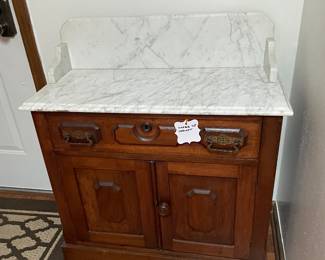 vintage marble topped wash stand