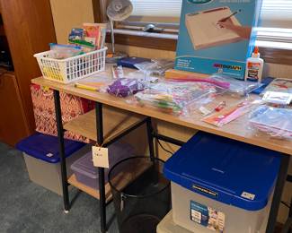 small desk & office stuff