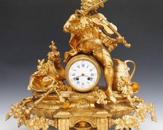 French Spelter Mantel clock