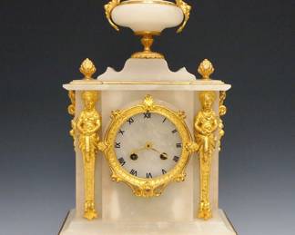 French Alabaster clock