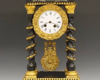 French Empire Period Portico clock