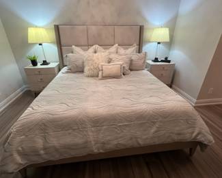 Axiom King Bed and Nightstands 