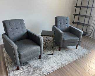 Blue Linen Side Chair set