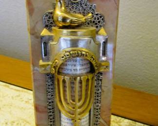 Rare Frank Meisler menorah mezuzah