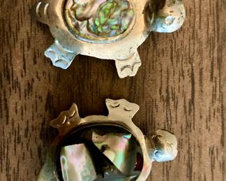 Silver turtle button covers