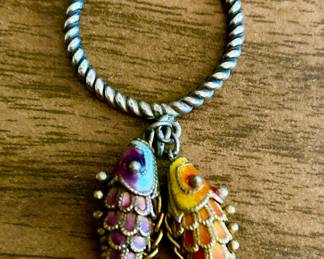 Cloisonne koi pendant