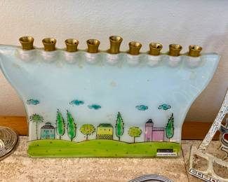 Andreas Meyer glass menorah 