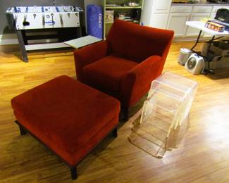 Modern lounger & ottoman