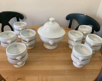 Apilco France bowls and tureen 