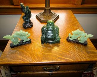 Asian jade figures