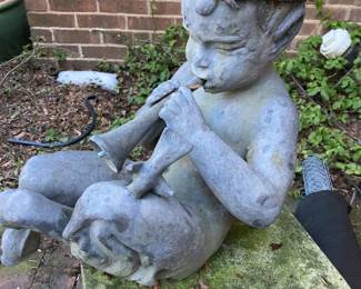 Amazing Pan with horn fountain sculpture 